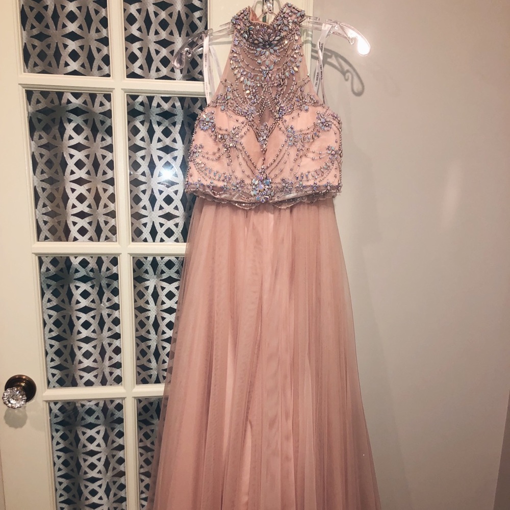 Two Piece Sherri Hill halter dress
